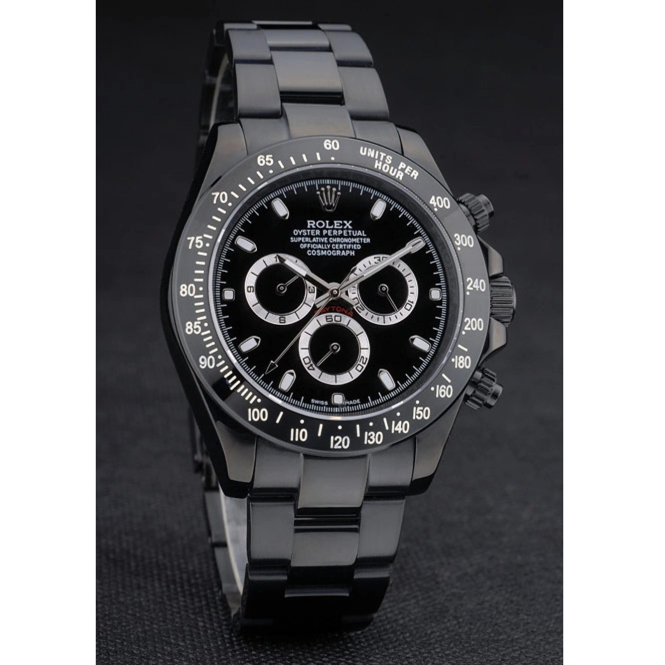 Good Copy Rolex Watches Plated Black Ion Black Steel Black Tachymeter Stainless Daytona Strap 80247 Dial Rolex 0529